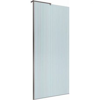 Душевая перегородка BELBAGNO UNO-L-1-TB-90-FL-GM 900x2000 мм Оружейная сталь