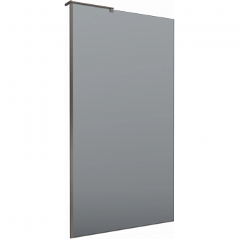 Душевая перегородка BELBAGNO UNO UNO-L-1-TB-100-GR-GM 100 см, профиль оружейная сталь матовый, стекло графитовое