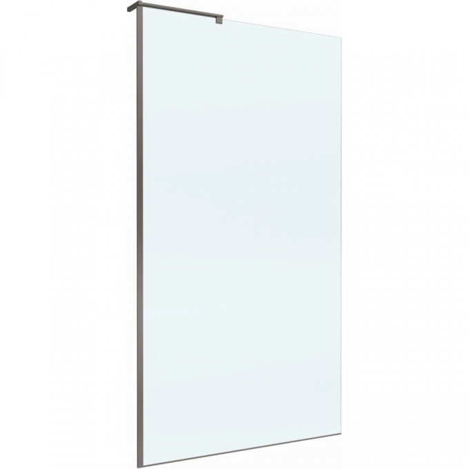 Душевая перегородка BELBAGNO UNO 100 см, профиль оружейная сталь матовый, стекло прозрачное UNO-L-1-TB-100-C-GM