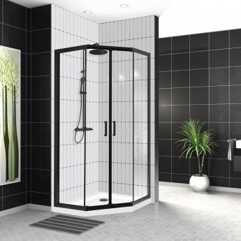Душевой уголок 90x90 см BELBAGNO UNO-195-P-2-90-C-NERO Душевой уголок 90x90 см BELBAGNO UNO-195-P-2-90-C-NERO