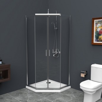 Душевой уголок BELBAGNO UNO-195-P-2-100-C-Cr Душевой уголок BELBAGNO UNO-195-P-2-100-C-Cr