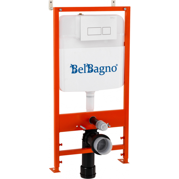 Комплект 2в1 инсталляция с кнопкой смыва BELBAGNO BB026/BB042BL