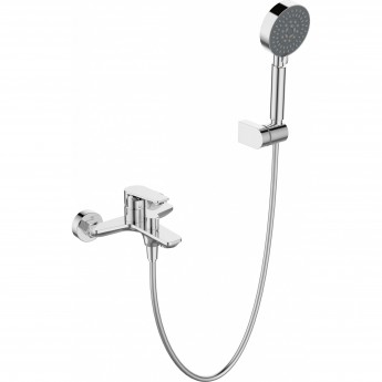 Смеситель для ванны и душа BELBAGNO ANCONA-VAS/DFS-CRM в комплекте с ручным душем, шлангом и держателем, хром Смеситель для ванны и душа BELBAGNO ANCONA-VAS/DFS-CRM в комплекте с ручным душем, шлангом и держателем, хром