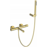 Смеситель для ванны и душа BELBAGNO UNO-VASM/DFS-ORO в комплекте с ручным душем, шлангом и держателем, золото Смеситель для ванны и душа BELBAGNO UNO-VASM/DFS-ORO в комплекте с ручным душем, шлангом и держателем, золото