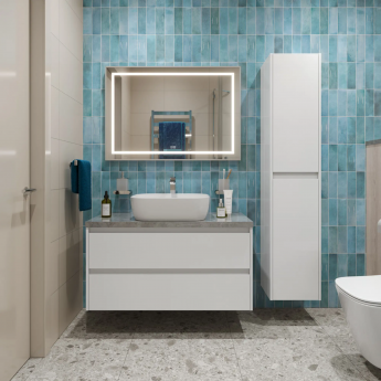 Тумба Bianco Opaco 100 см BELBAGNO KRAFT KRAFT100BO-KEPMGL-1302-SET Тумба Bianco Opaco 100 см BELBAGNO KRAFT KRAFT100BO-KEPMGL-1302-SET