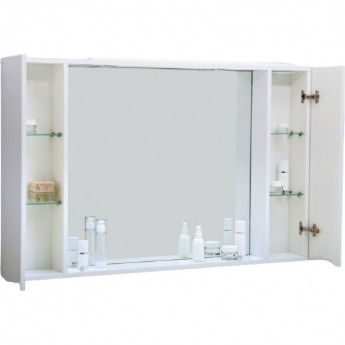 Зеркальный шкаф 120x75 см Bianco Lucido BELBAGNO MARINO MARINO-SPC-1200/750-2A-BL-P Зеркальный шкаф 120x75 см Bianco Lucido BELBAGNO MARINO MARINO-SPC-1200/750-2A-BL-P