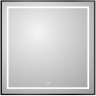 Зеркало BELBAGNO KRAFT в алюминиевой раме со встроенным светильником, 900x32x800 мм SPC-KRAFT-900-800-LED-TCH-WARM-NERO