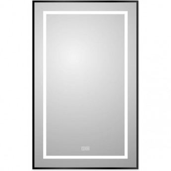 Зеркало BELBAGNO SPC-KRAFT-500-800-LED-TCH-WARM-NERO в алюминиевой раме со встроенным светильником, сенсорным выключателем и подогревом, 500x32x800 Зеркало BELBAGNO SPC-KRAFT-500-800-LED-TCH-WARM-NERO в алюминиевой раме со встроенным светильником, сенсорным выключателем и подогревом, 500x32x800