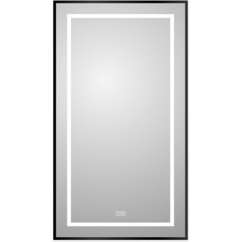 Зеркало BELBAGNO SPC-KRAFT-500-900-LED-TCH-WARM-NERO в алюминиевой раме со встроенным светильником, сенсорным выключателем и подогревом, 500x32x900 Зеркало BELBAGNO SPC-KRAFT-500-900-LED-TCH-WARM-NERO в алюминиевой раме со встроенным светильником, сенсорным выключателем и подогревом, 500x32x900
